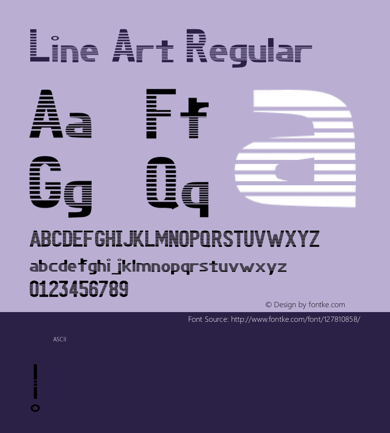 Line Art Version 0.10;November 11, 2020;FontCreator 12.0.0.2525 64-bit Font Sample