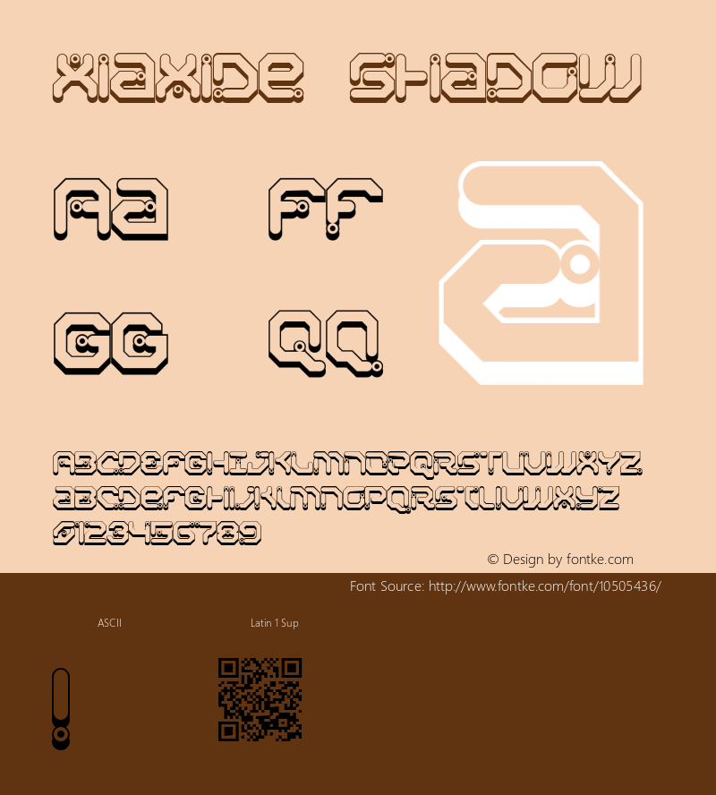 Xiaxide Shadow 1.0 - Feb 2012 Font Sample