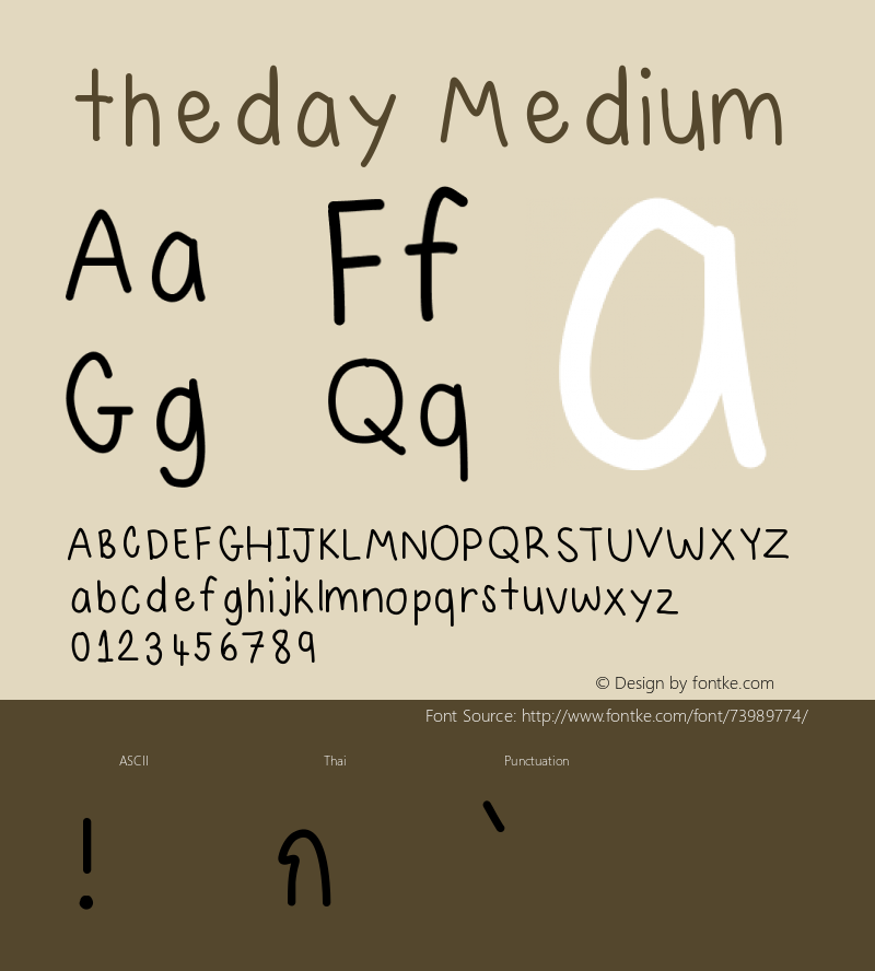 theday Version 001.000 Font Sample