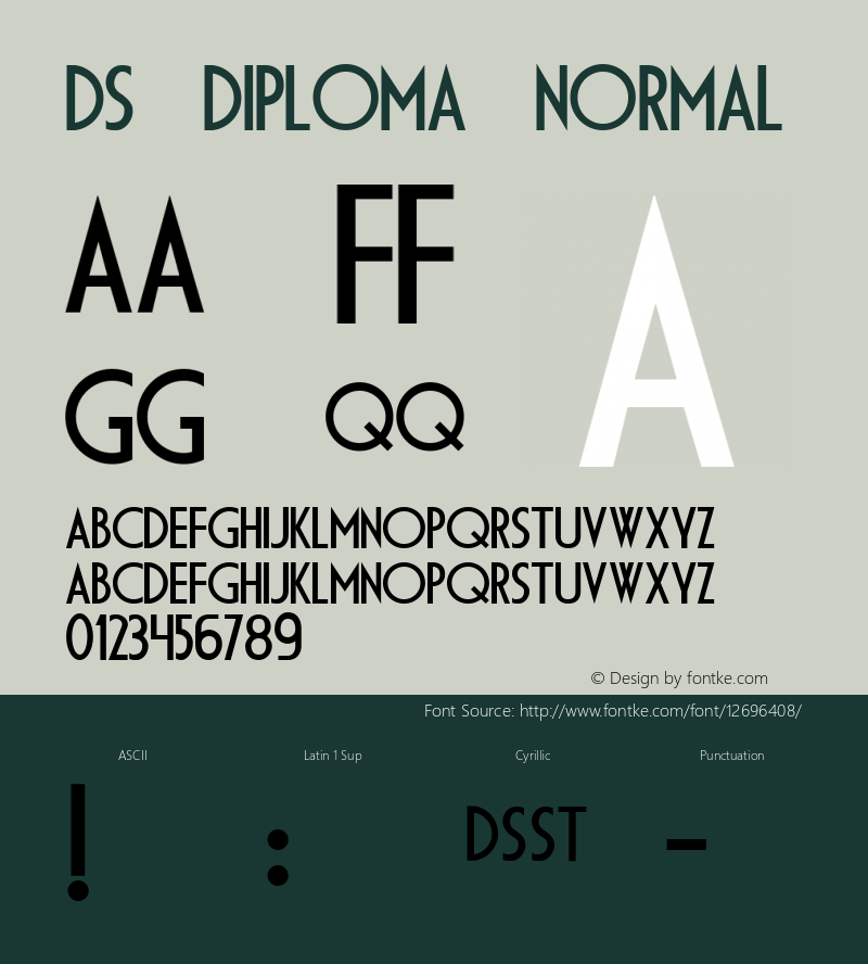 DS Diploma Normal 001.001 Font Sample