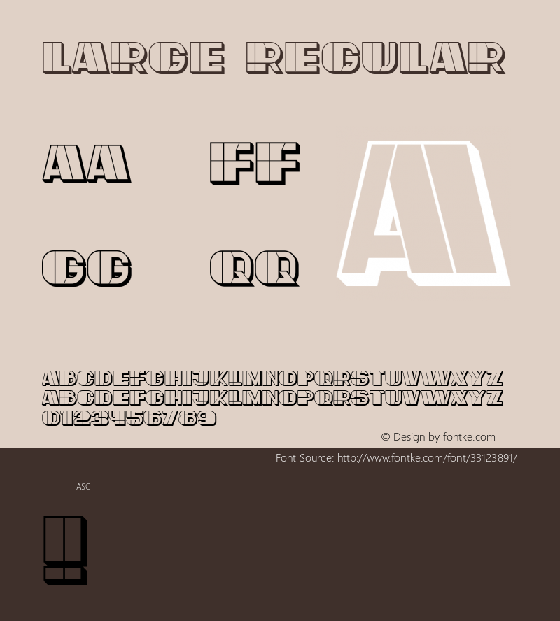 Large Regular Version 1.000 Font Sample