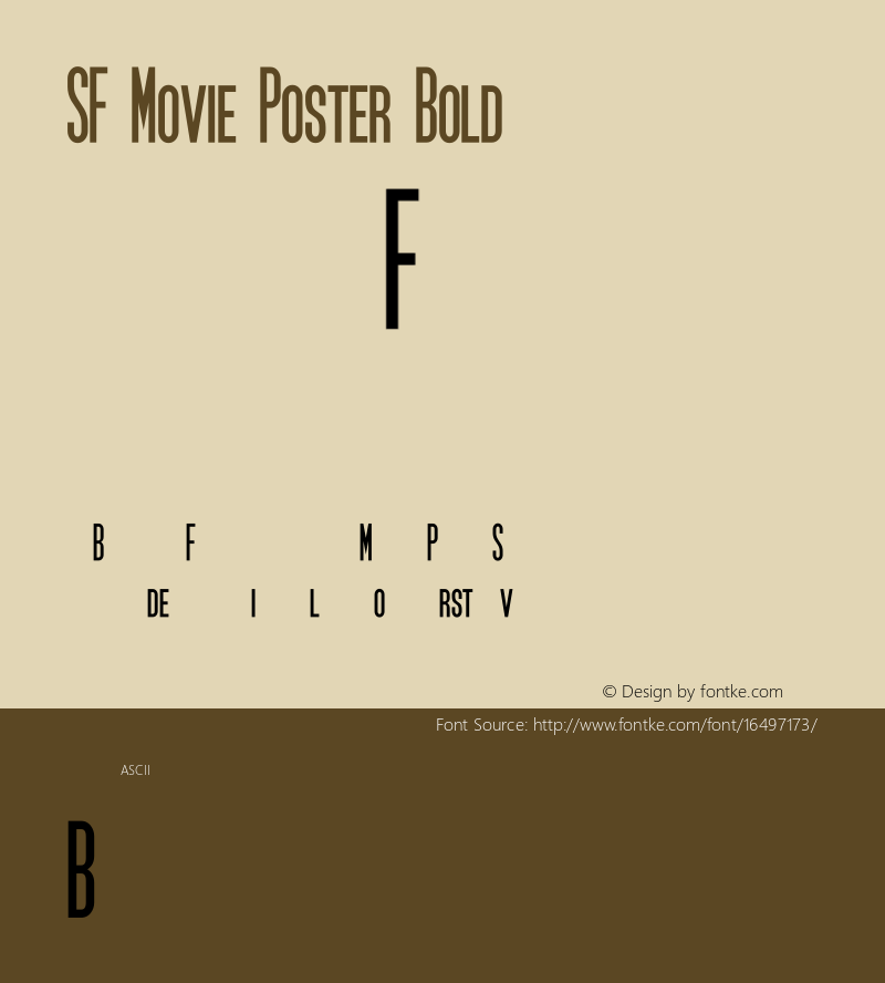 SF Movie Poster Bold ver 2.0; 2000. Freeware. Font Sample