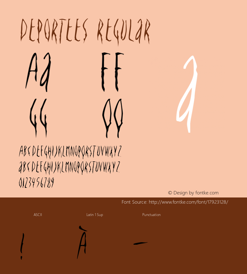 Deportees Regular 1.11 Font Sample