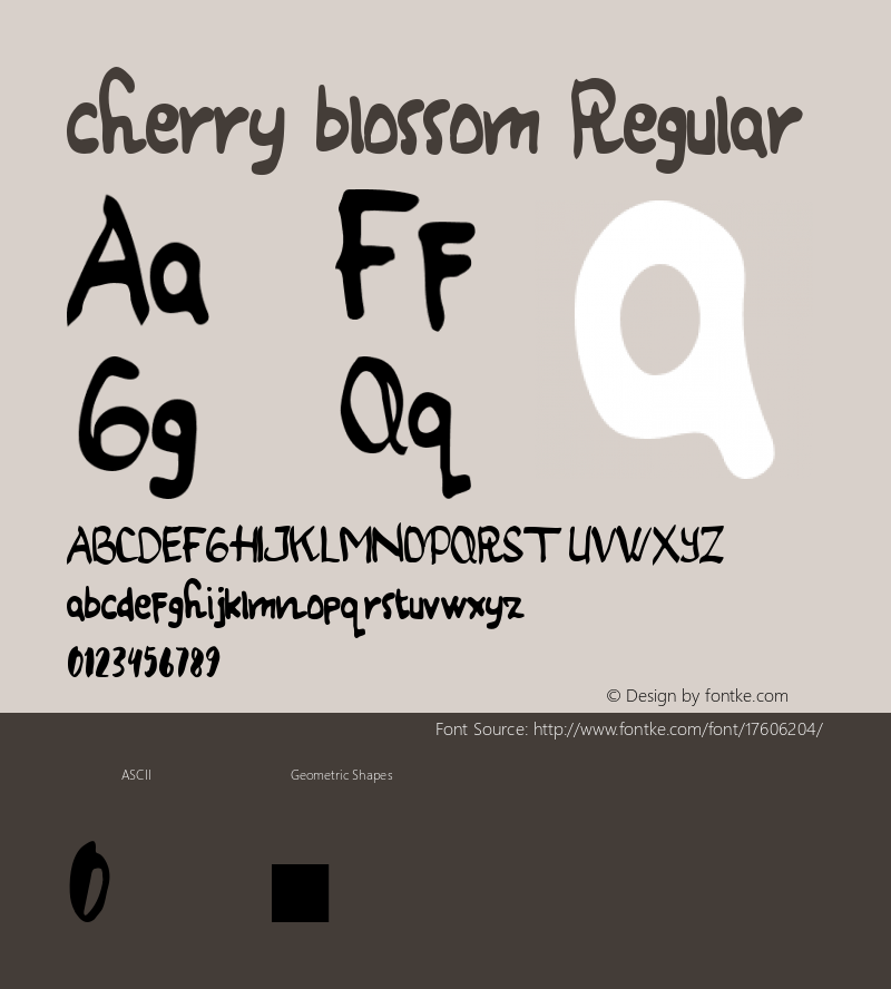 cherry blossom Regular 1.000 Font Sample