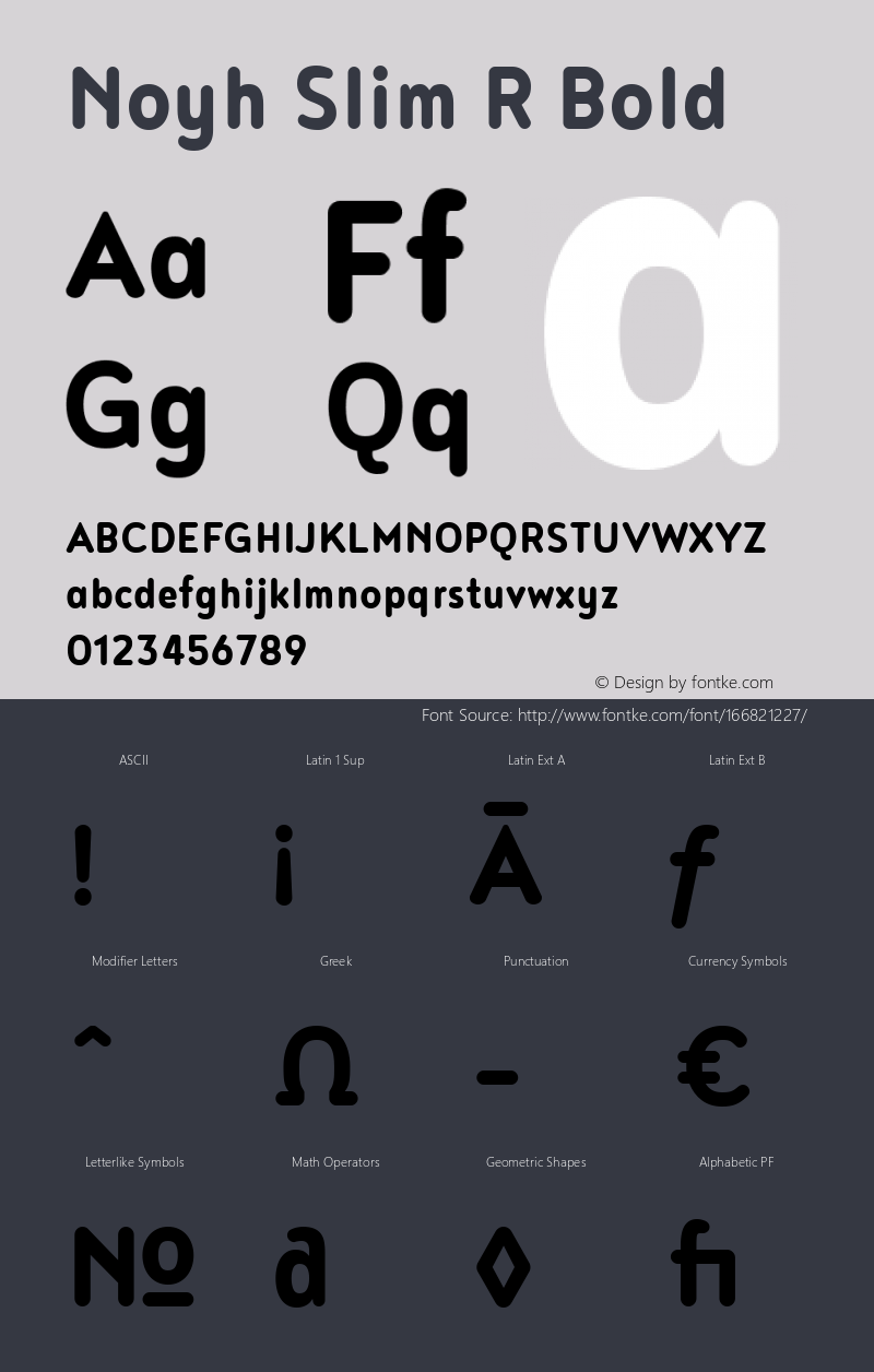 Noyh Slim R Bold 1.000 Font Sample