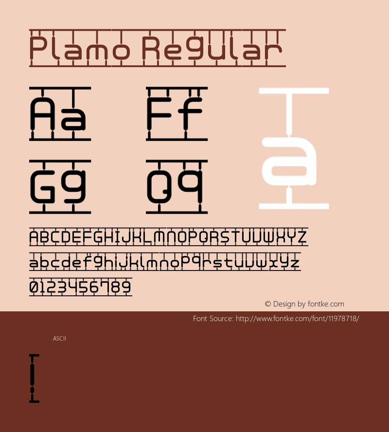 Plamo Regular Plamo Version1.0 Font Sample