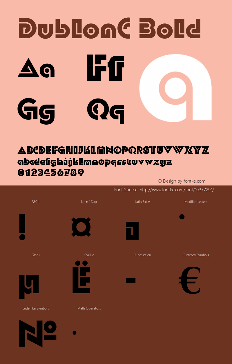 DublonC Bold OTF 1.0;PS 001.000;Core 116;AOCW 1.0 161 Font Sample