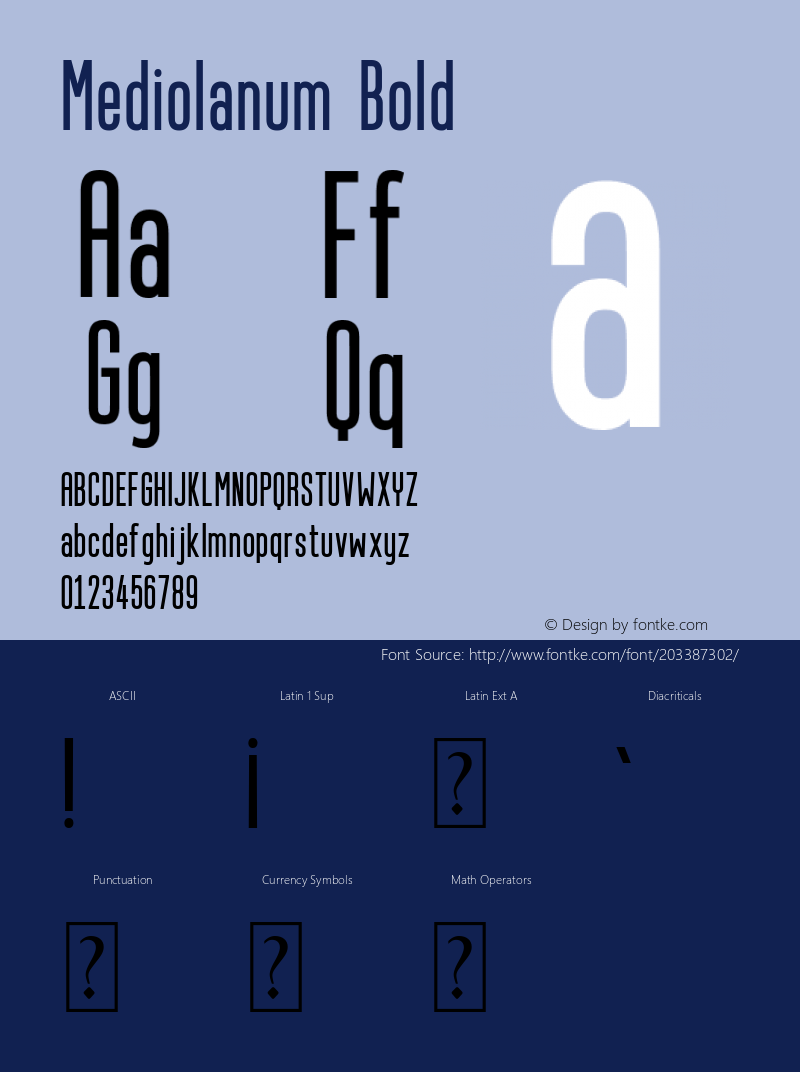 Mediolanum Bold Version 1.00;January 4, 2022;FontCreator 13.0.0.2683 32-bit图片样张