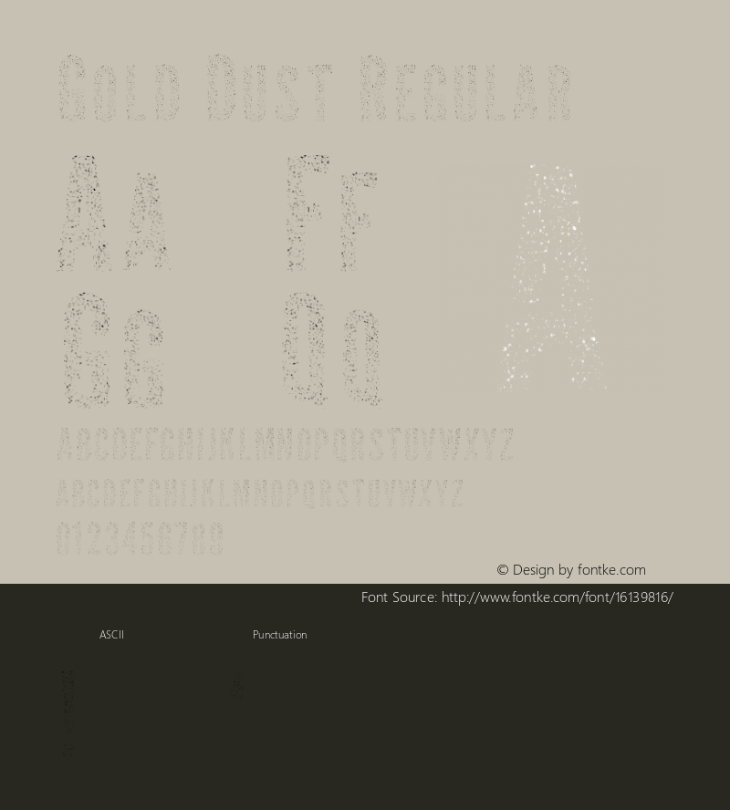 Gold Dust Regular 1.000 Font Sample