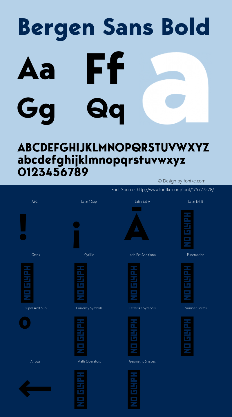 Bergen Sans Bold Version 1.000;PS 001.000;hotconv 1.0.70;makeotf.lib2.5.58329图片样张