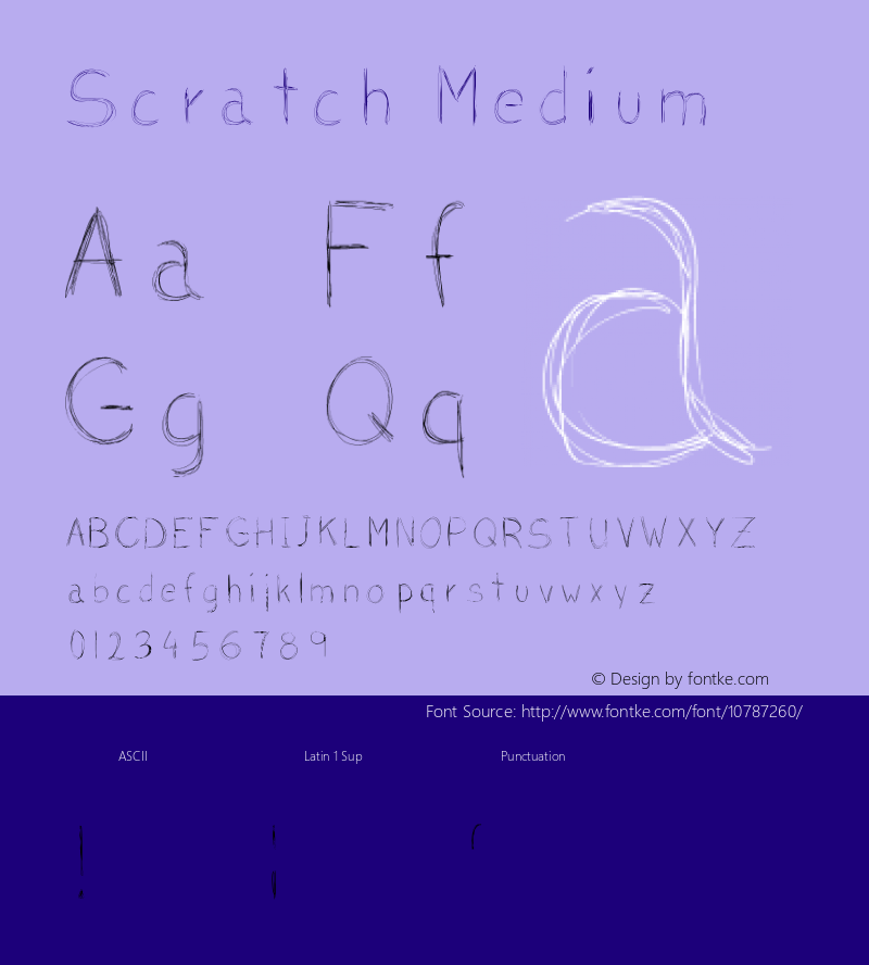 Scratch Medium Version 001.000 Font Sample