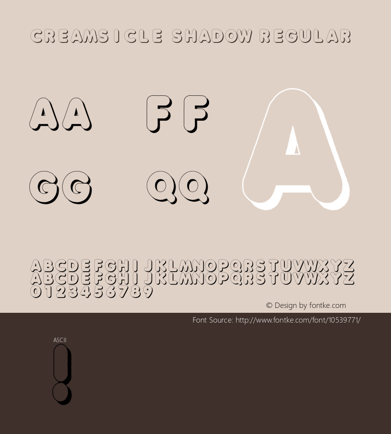 Creamsicle Shadow Regular Version 1.0 Font Sample