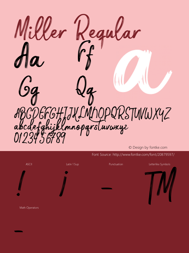 Miller Regular Version 1.000 Font Sample