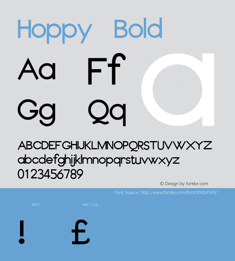 Hoppy Bold Unknown Font Sample