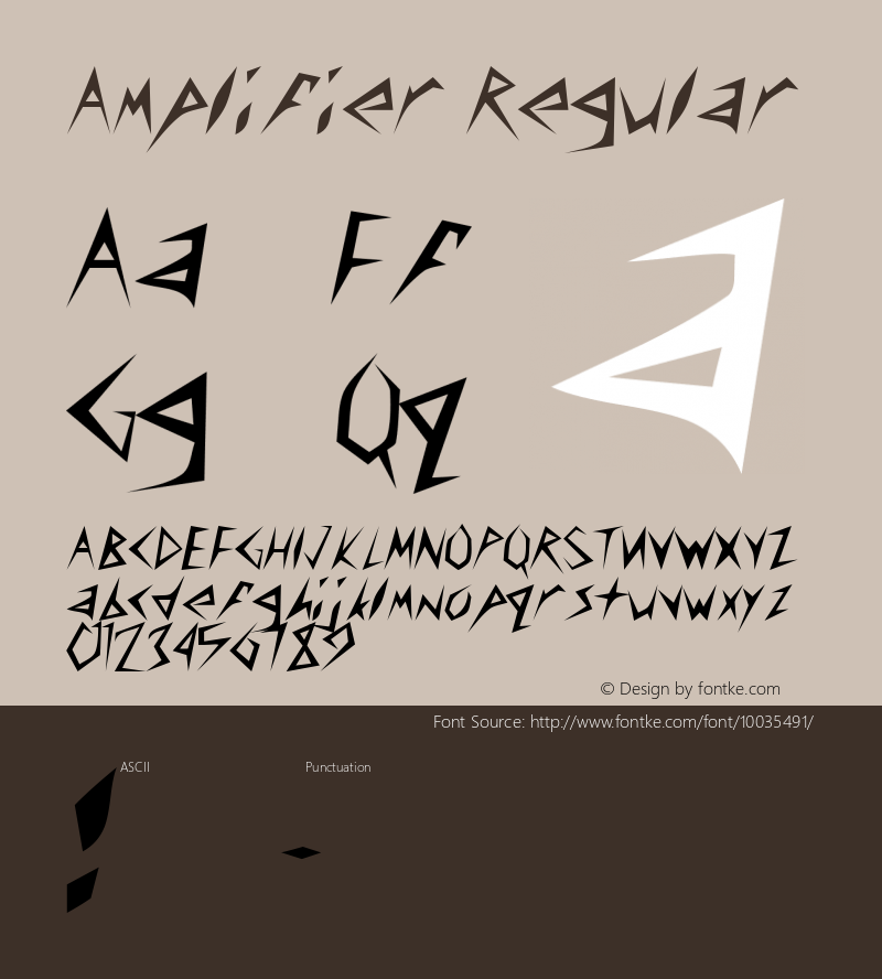 Amplifier Regular Rev. 003.000 Font Sample