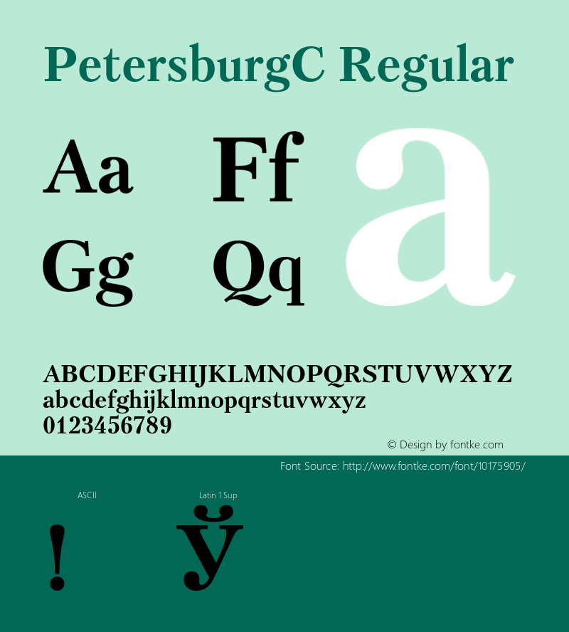 PetersburgC Regular 001.000 Font Sample