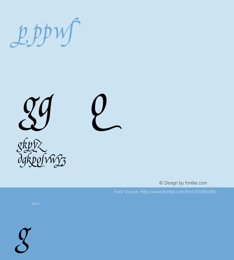 Poetica SuppLowercaseAltII Italic V.1.0 Font Sample