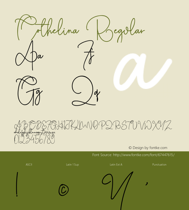 Cothelina Version 1.003;Fontself Maker 3.3.0 Font Sample