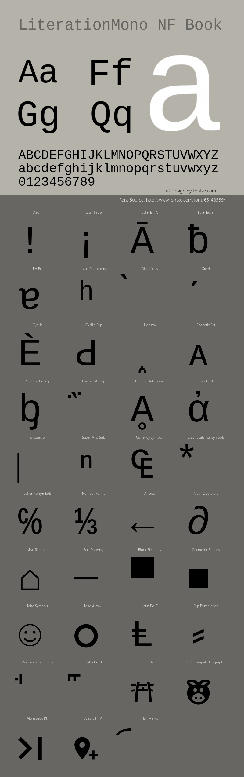 Literation Mono Nerd Font Complete Mono Windows Compatible Version 2.00.5 Font Sample