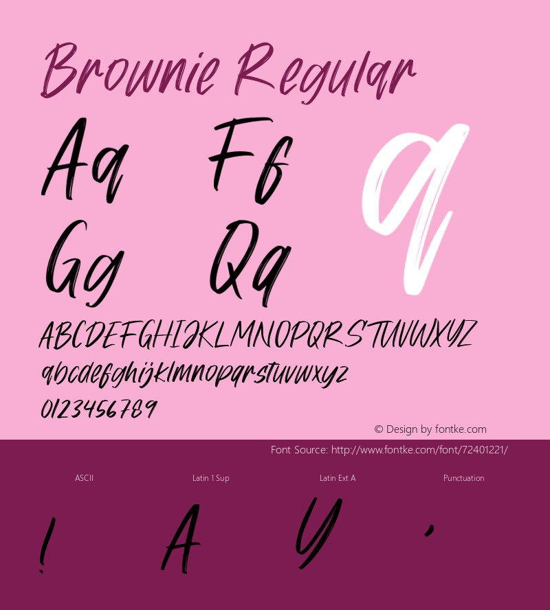 Brownie Version 1.003;Fontself Maker 3.5.1 Font Sample