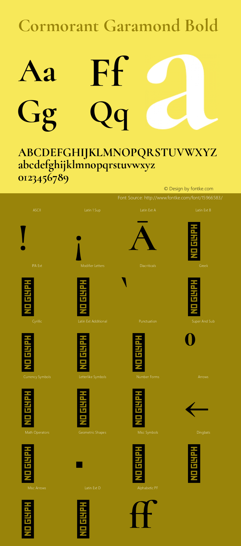 Cormorant Garamond Bold Version 1.000;PS 002.000;hotconv 1.0.88;makeotf.lib2.5.64775 Font Sample