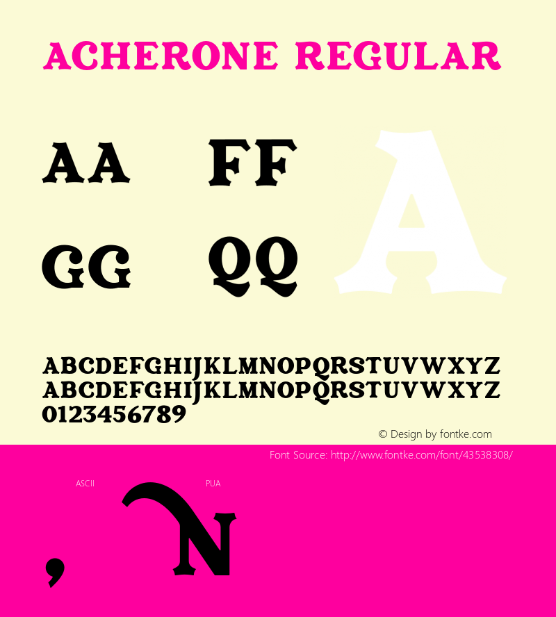 Acherone  Font Sample