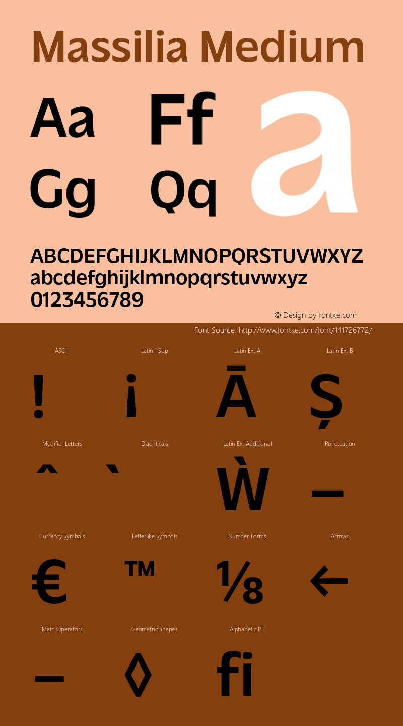 Massilia Medium Version 1.000 | w-rip DC20191120 Font Sample