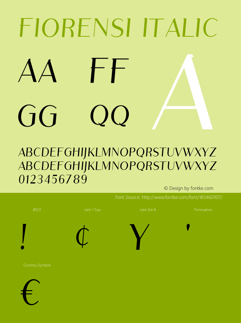 Fiorensi Italic Version 1.002;Fontself Maker 3.5.7图片样张