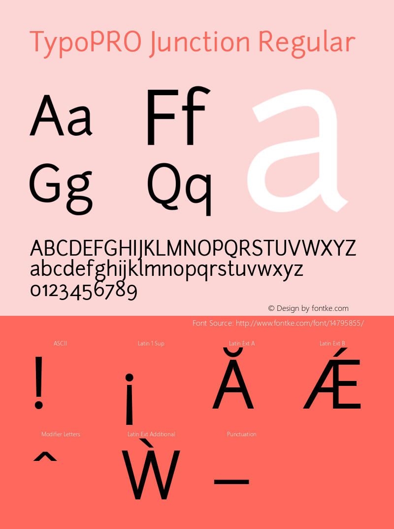 TypoPRO Junction Regular Version 1.056 Font Sample