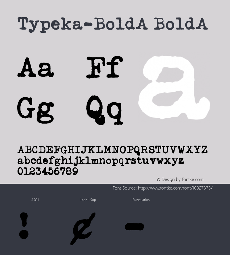 Typeka-BoldA BoldA Version 1.000 Font Sample