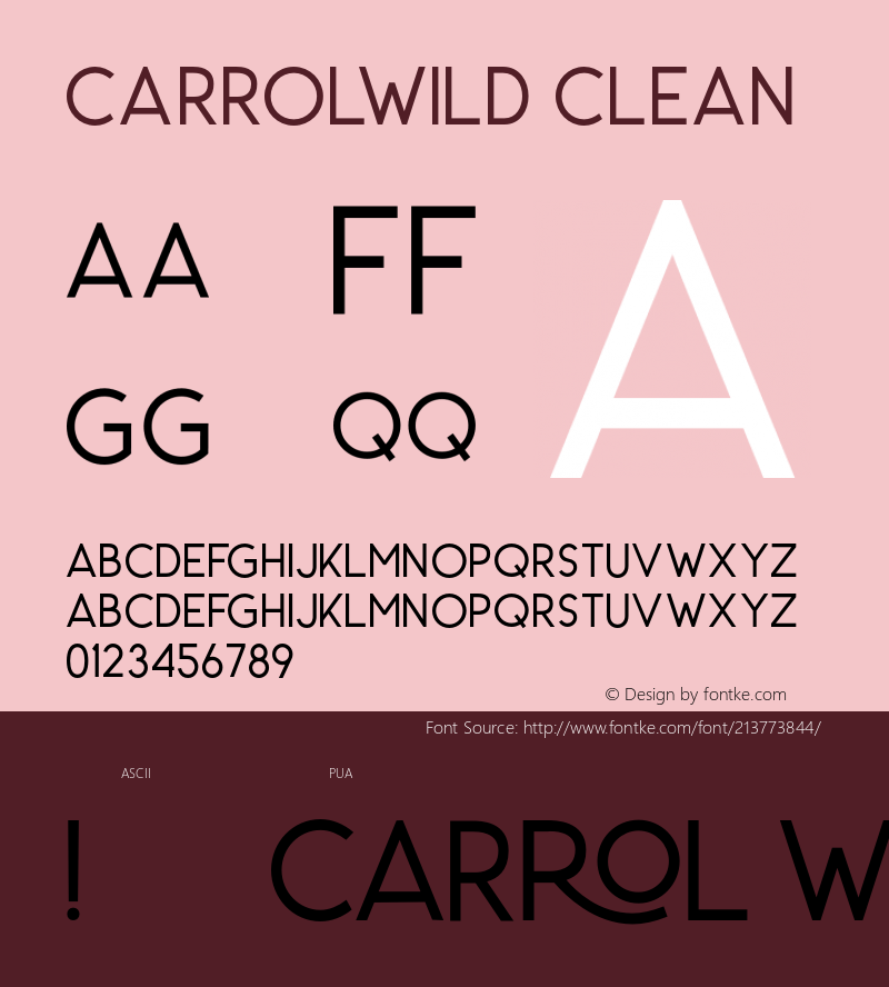 CarrolWild-Clean Version 1.000;PS 001.001;hotconv 1.0.56图片样张