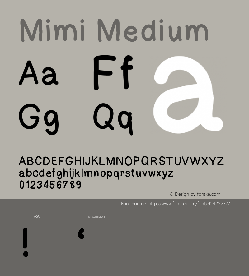 Mimi Version 001.000 Font Sample