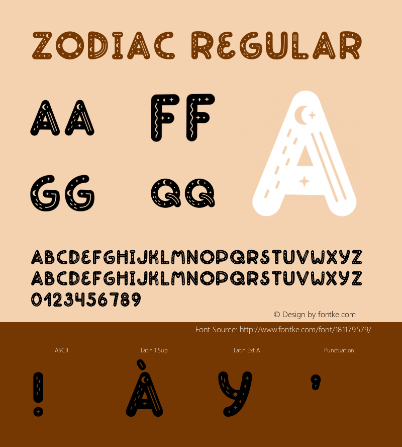 Zodiac Version 1.002;Fontself Maker 3.5.7图片样张