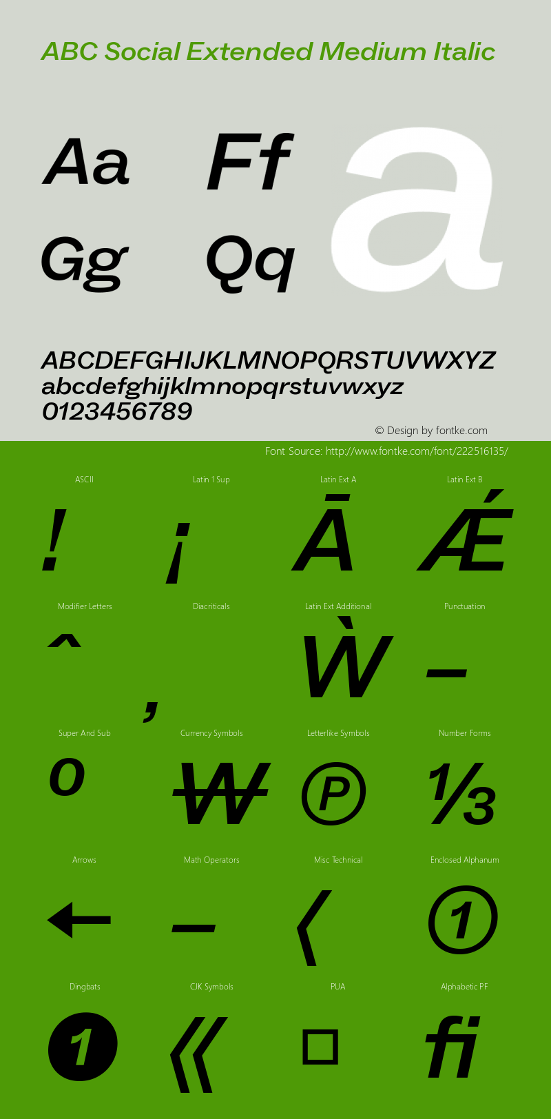 ABC Social Extended Medium Italic Version 1.000图片样张