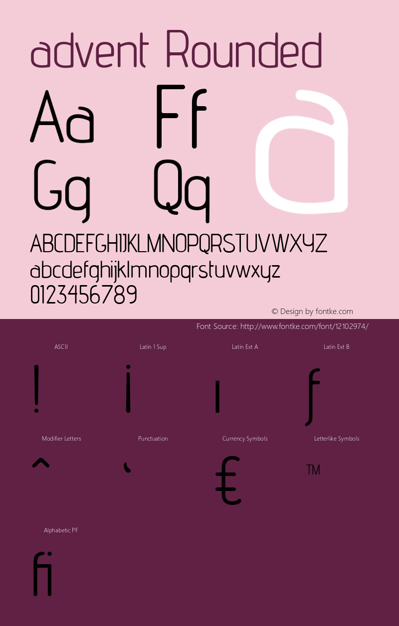 advent Rounded Version 002.007 Font Sample