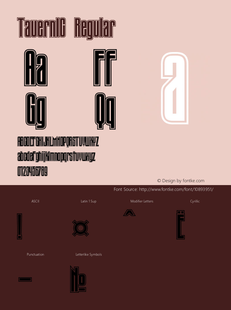 TauernIC Regular Version 001.000 Font Sample