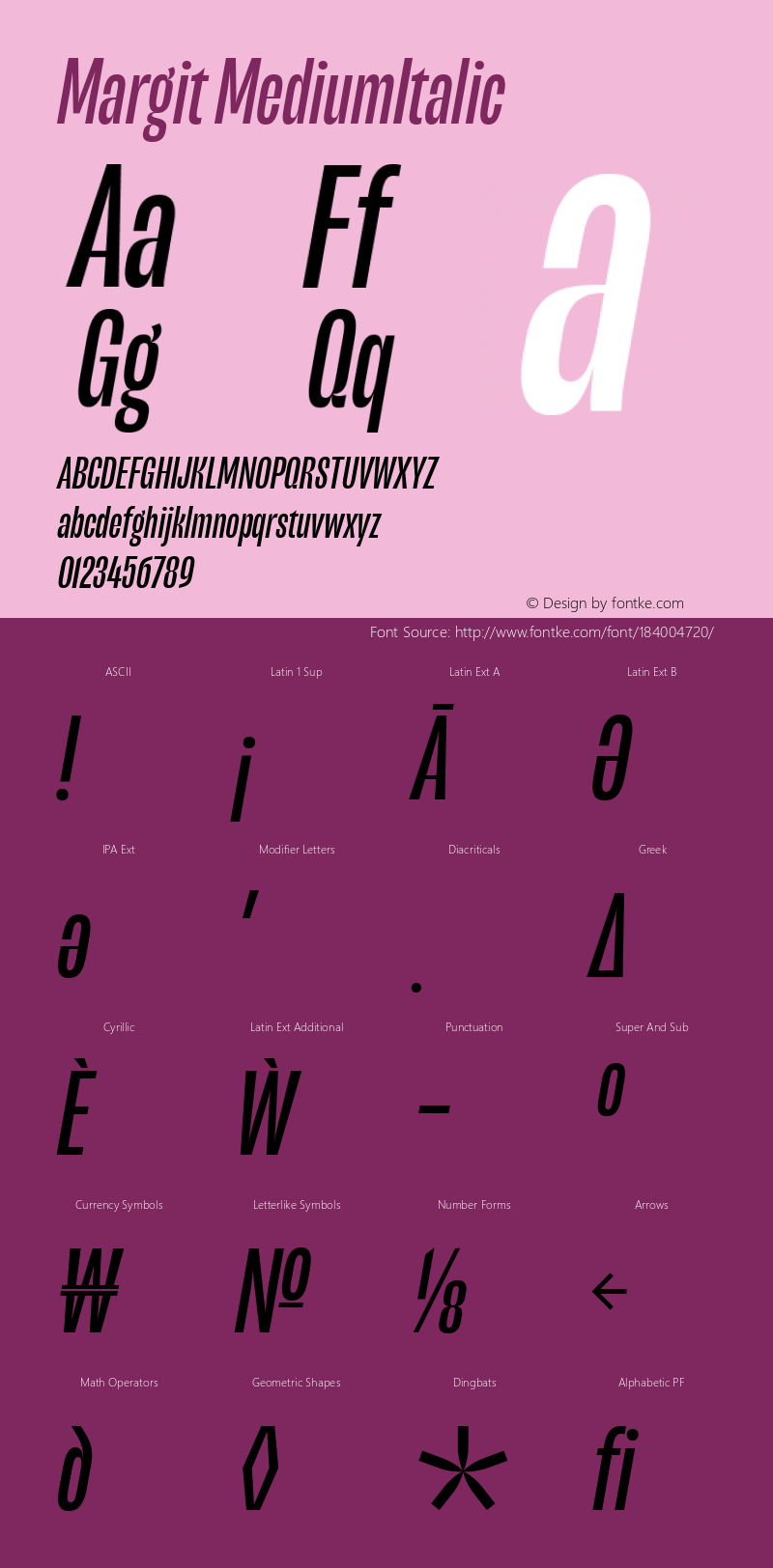 Margit-MediumItalic Version 1.007图片样张