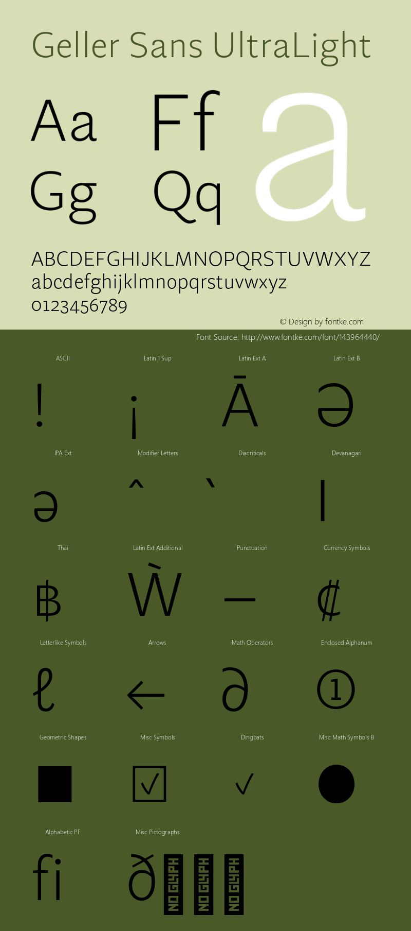 Geller Sans UltraLight Version 1.000;hotconv 1.0.109;makeotfexe 2.5.65596 Font Sample