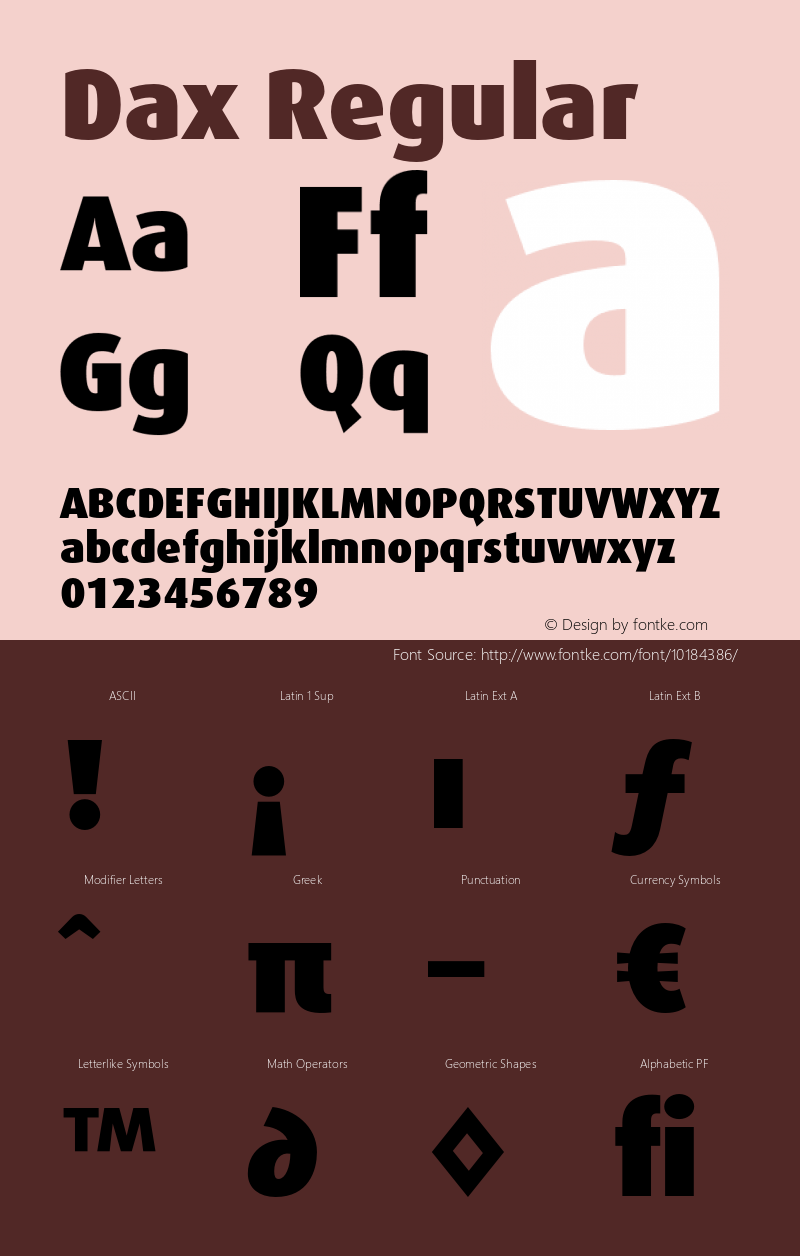 Dax Regular Version 1.005 2000 Font Sample