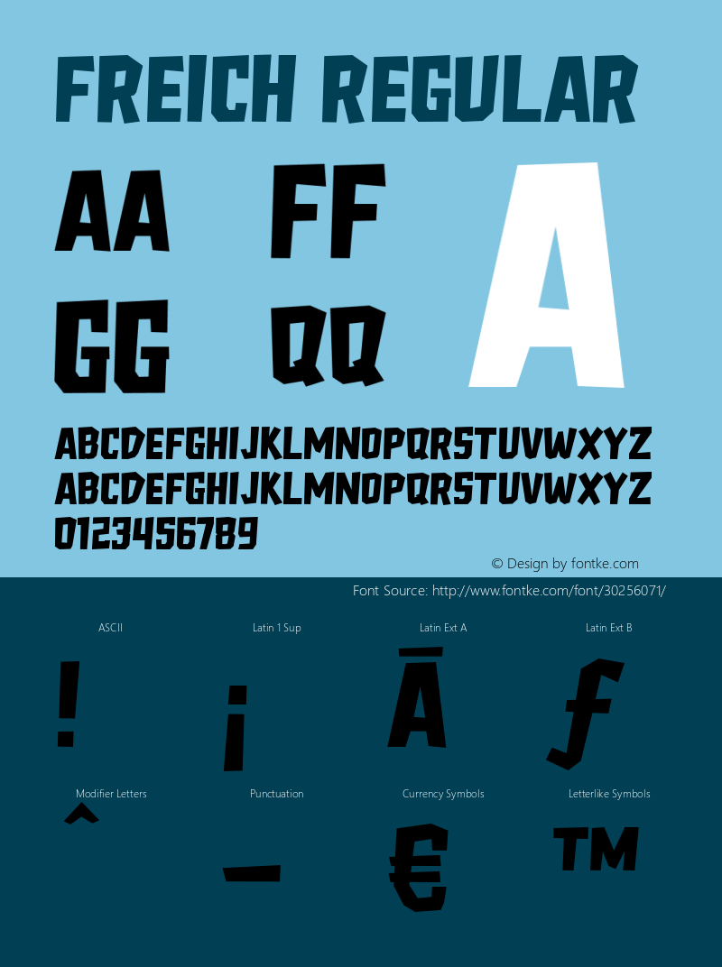 Freich Version 1.000 Font Sample