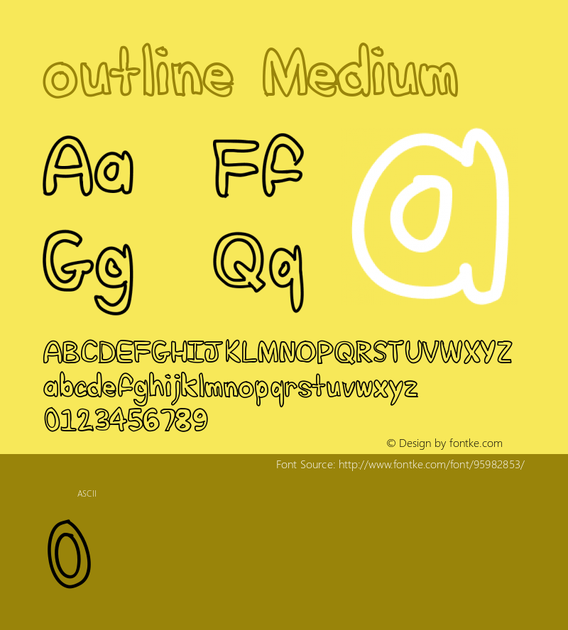 outline Version 001.000 Font Sample