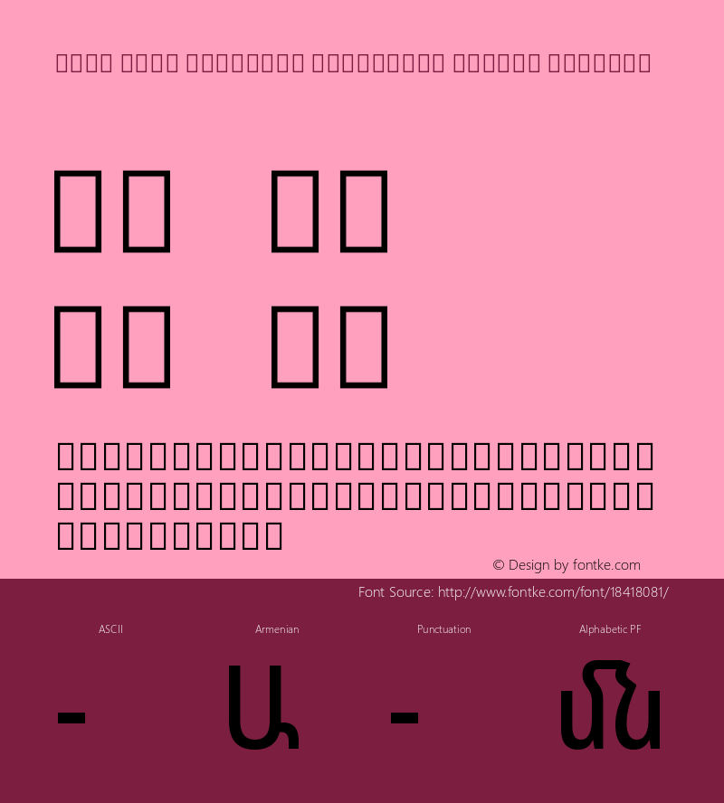 Noto Sans Armenian Condensed Medium Regular Version 1.901 Font Sample