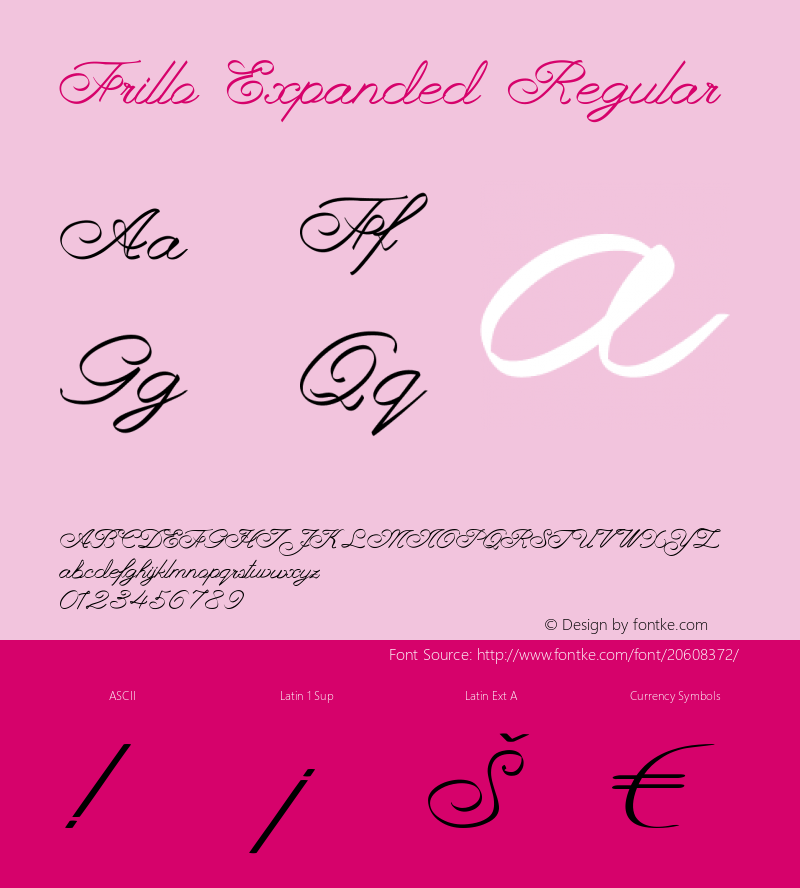 Frillo-ExpandedRegular Version 1.000 Font Sample