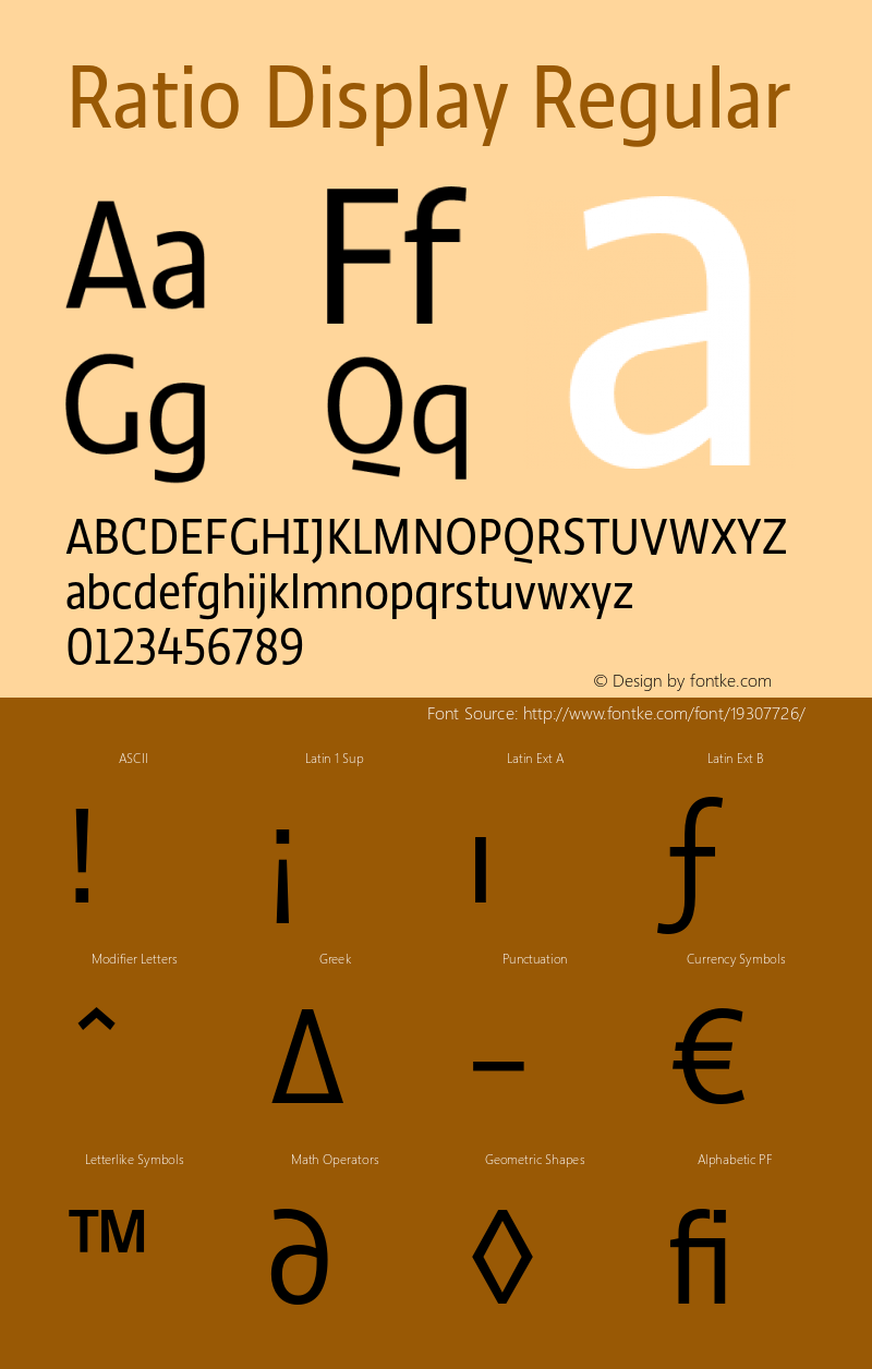 RatioDisplayRegular 1.000 Font Sample