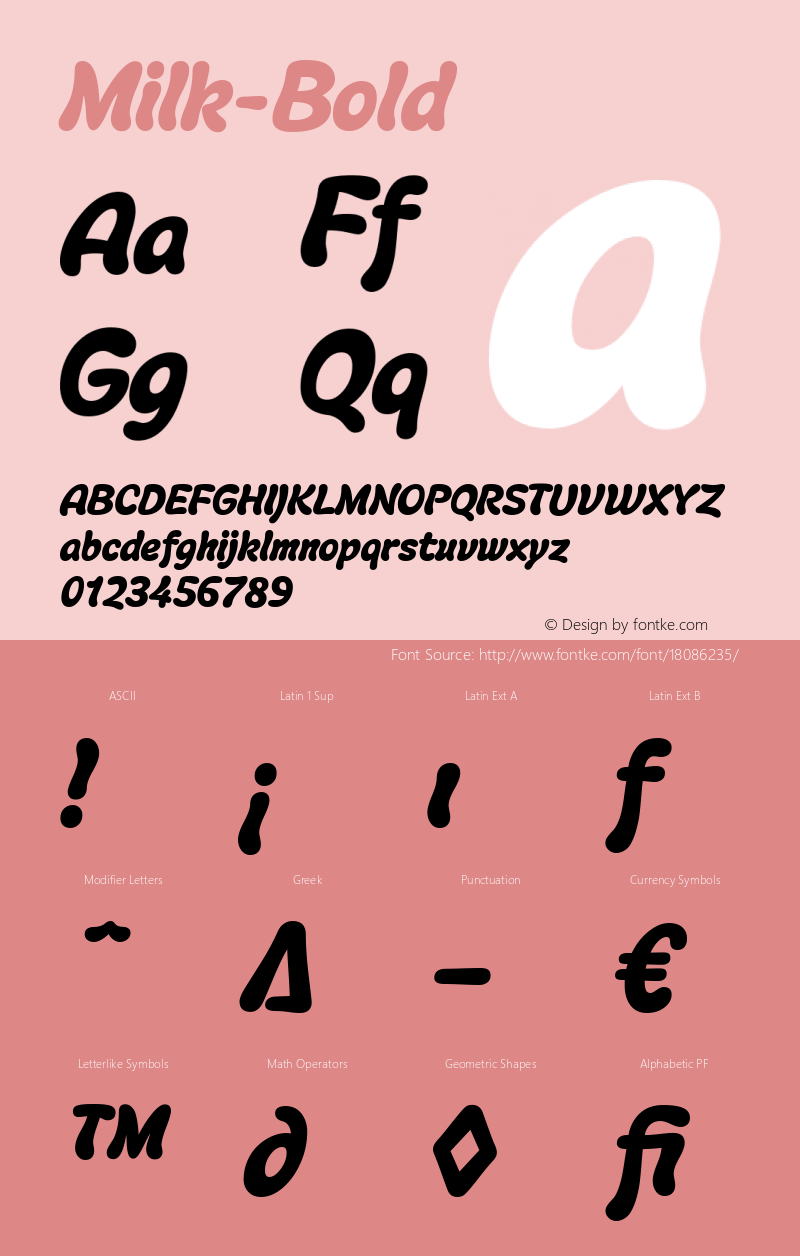 Milk-Bold ☞ Version 001.000;com.myfonts.hubertjocham.milk.bold.wfkit2.343U Font Sample