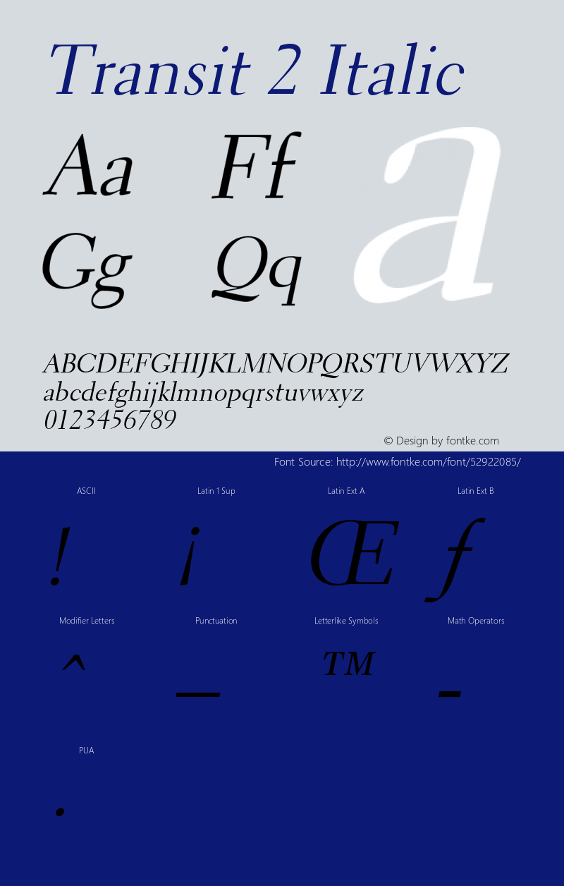 Transit2Italic Altsys Fontographer 4.1 1/10/95 {DfLp-URBC-66E7-7FBL-FXFA} Font Sample