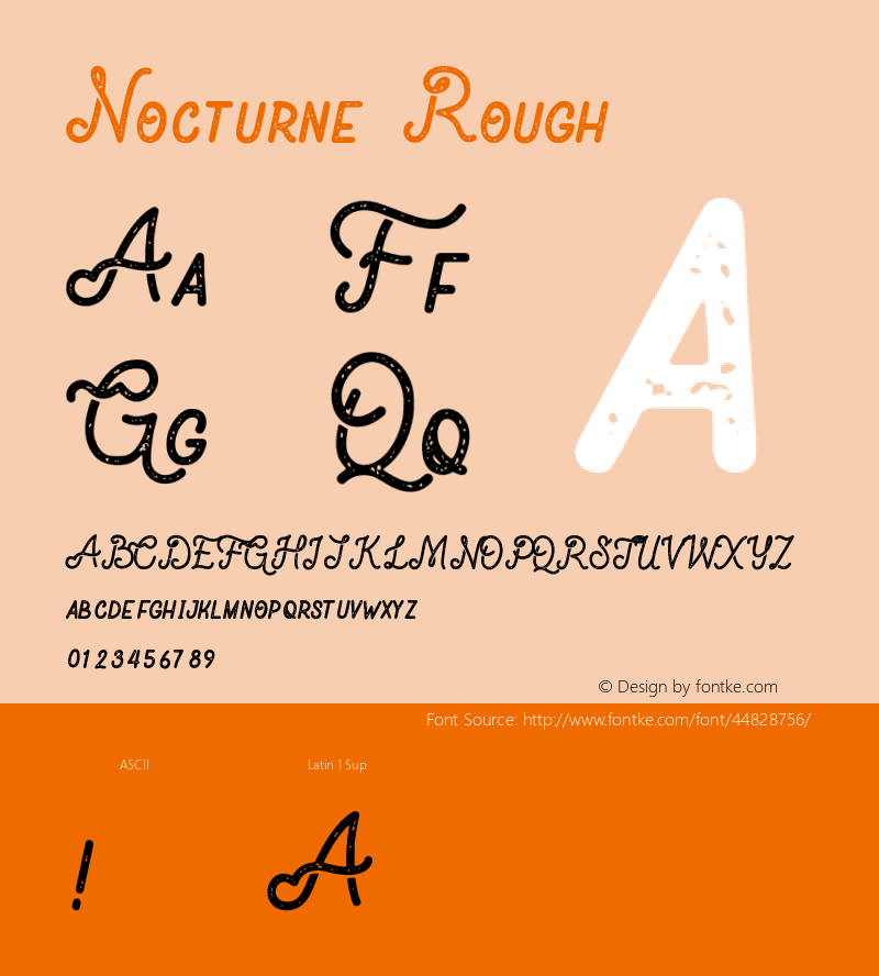 Nocturne Rough Version 1.003;Fontself Maker 2.1.2 Font Sample