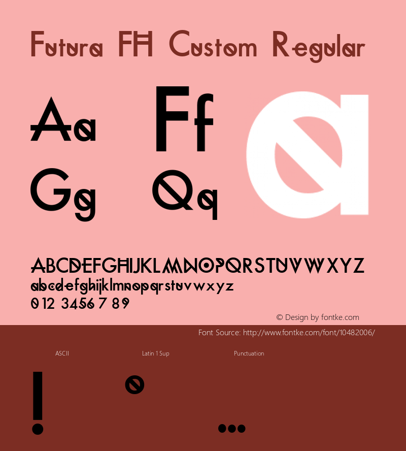 Futura FH Custom Regular Version 1.000 Font Sample
