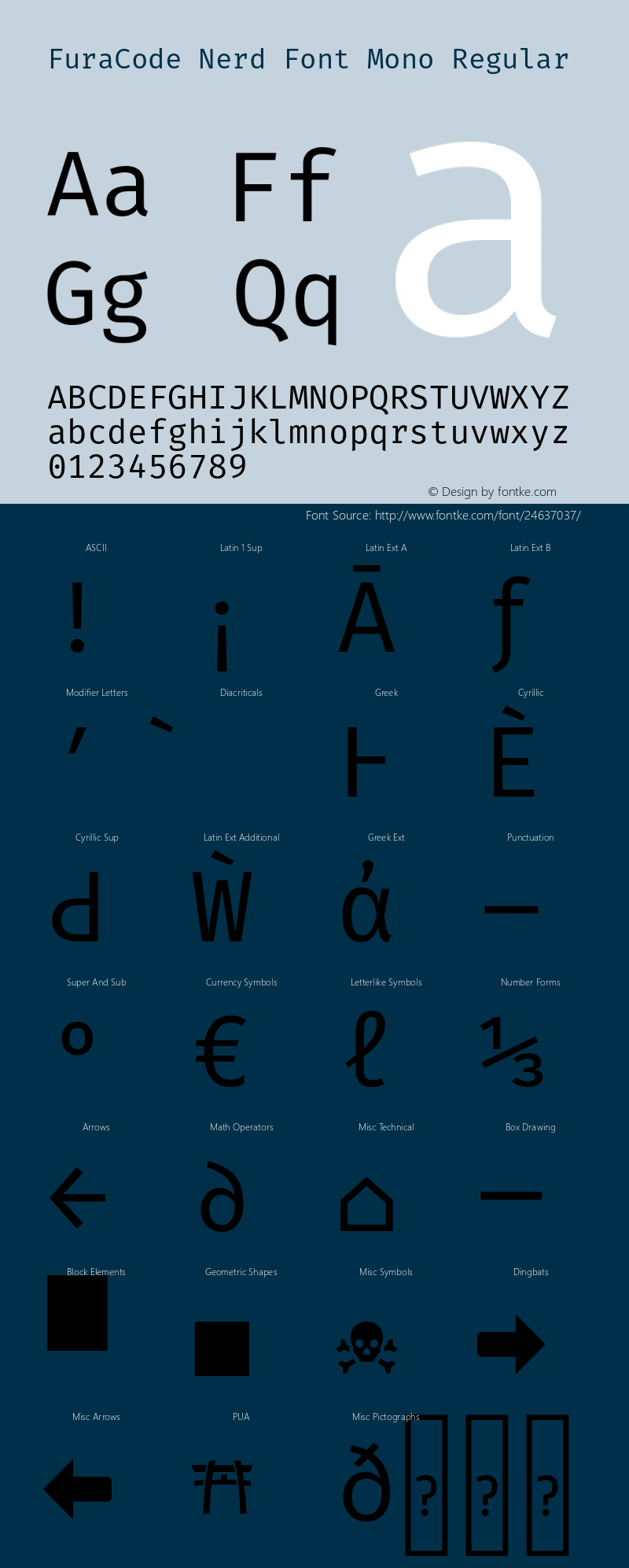 FiraCode-Regular Version 1.204;PS 001.204;hotconv 1.0.88;makeotf.lib2.5.64775 Font Sample