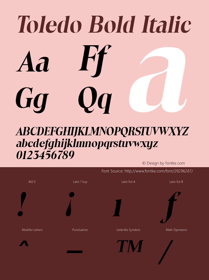 Toledo Bold Italic Altsys Fontographer 3.5  9/23/93 Font Sample